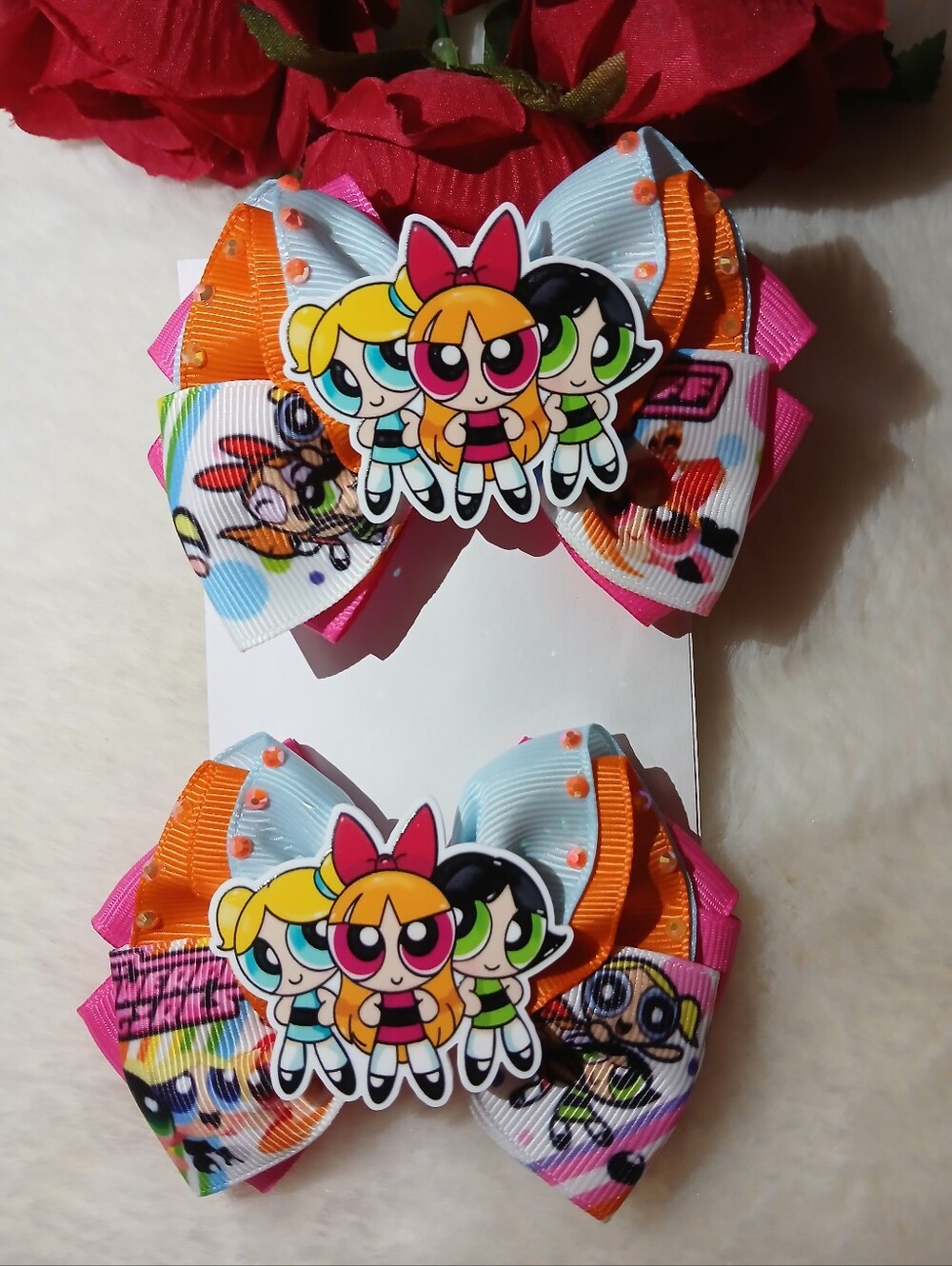 Hair Bows Set Powerpuff Girls